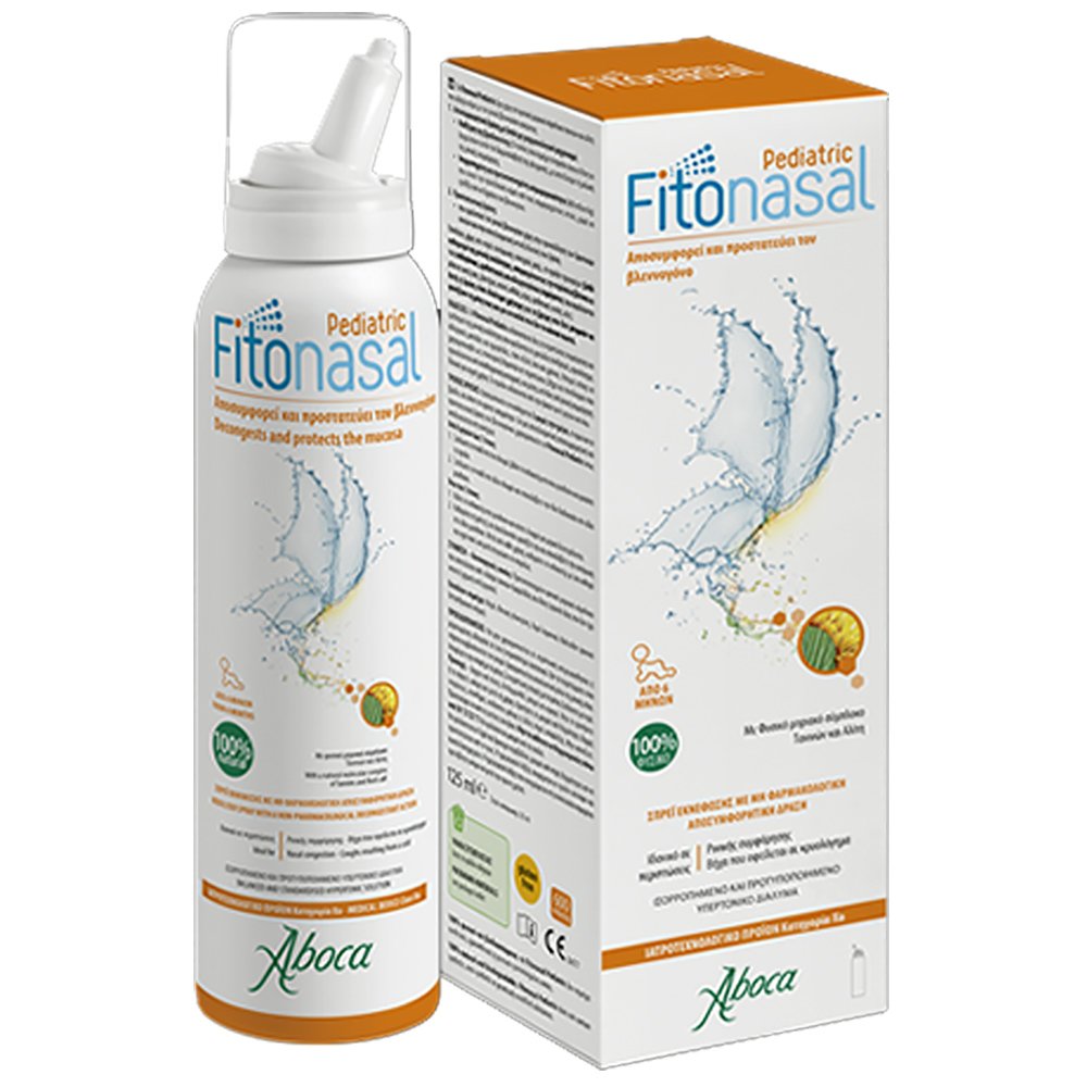 Aboca Aboca Fitonasal Pediatric Spray Παιδιατρικό Ρινικό Σπρέι που Αποσυμφορεί & Προστατεύει τον Βλενογόννο 125ml
