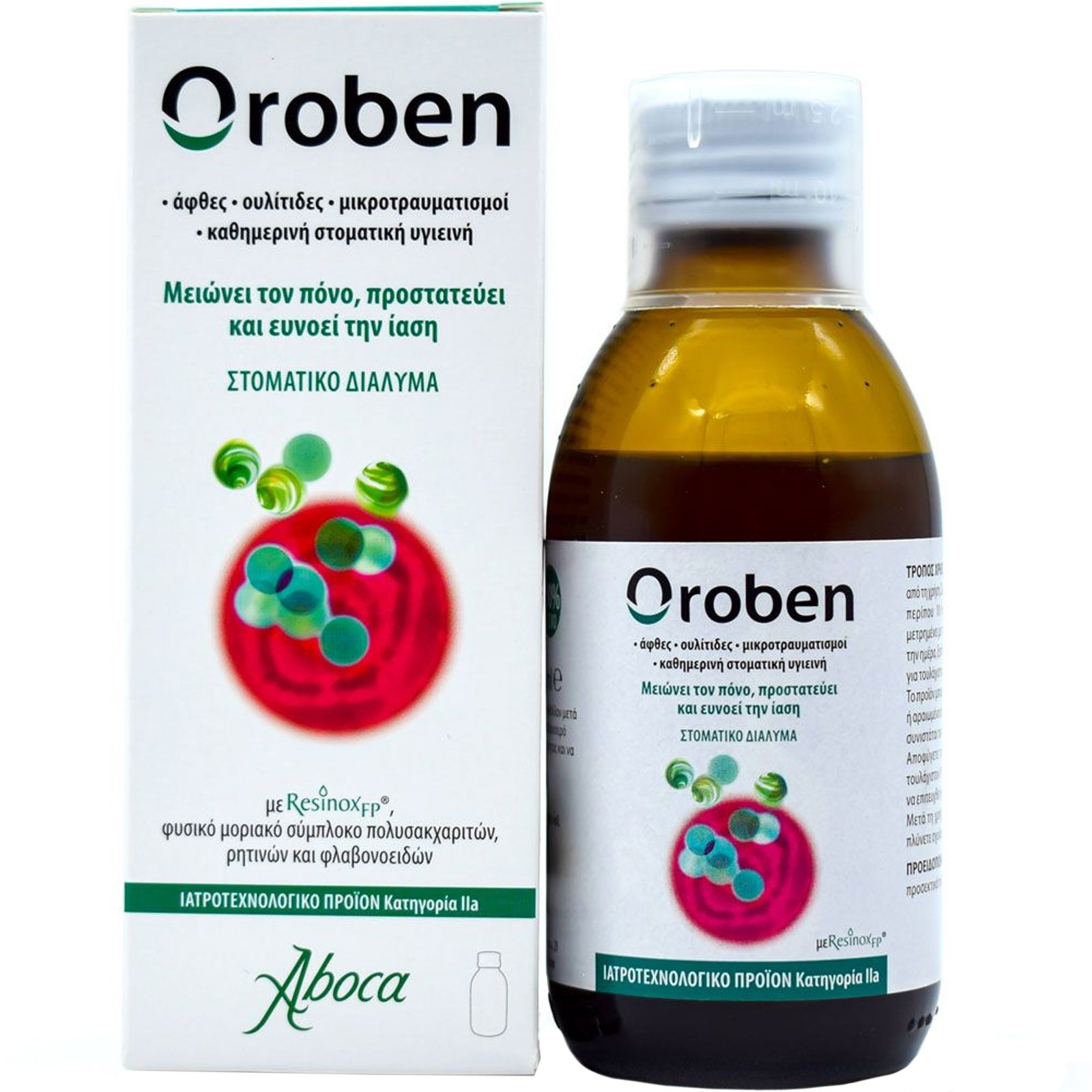 Aboca Aboca Oroben Oral Solution Στοματικό Διάλυμα  που Μειώνει τον Πόνο, Προστατεύει & Ευνοεί την Ίαση 150ml