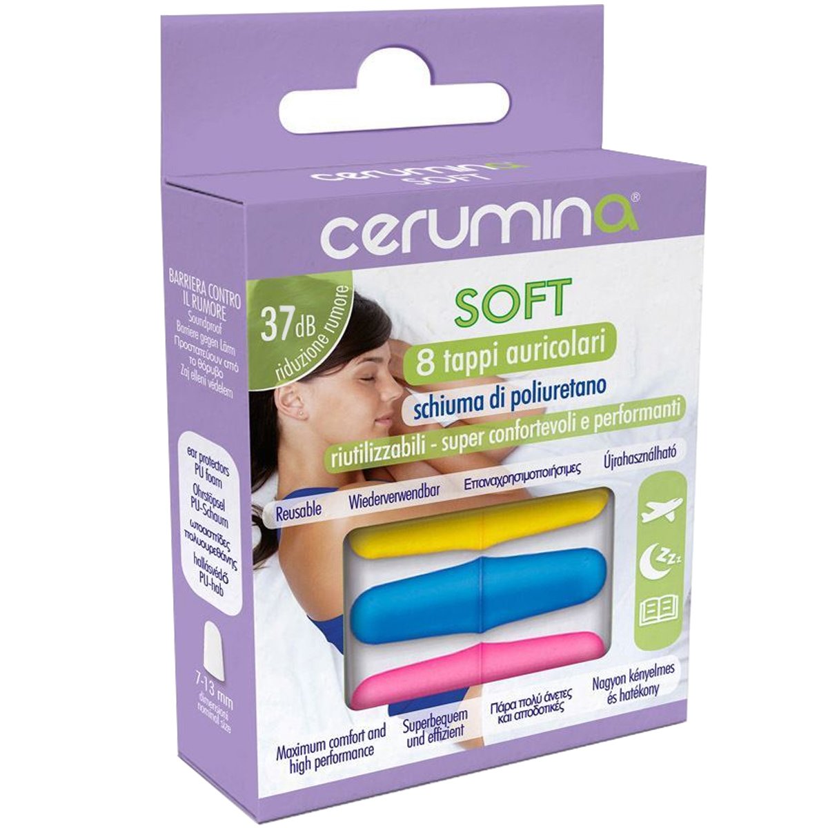 Cerumina Soft Ωτοασπίδες Μαλακές Κατά του Θορύβου 8 Τεμάχια