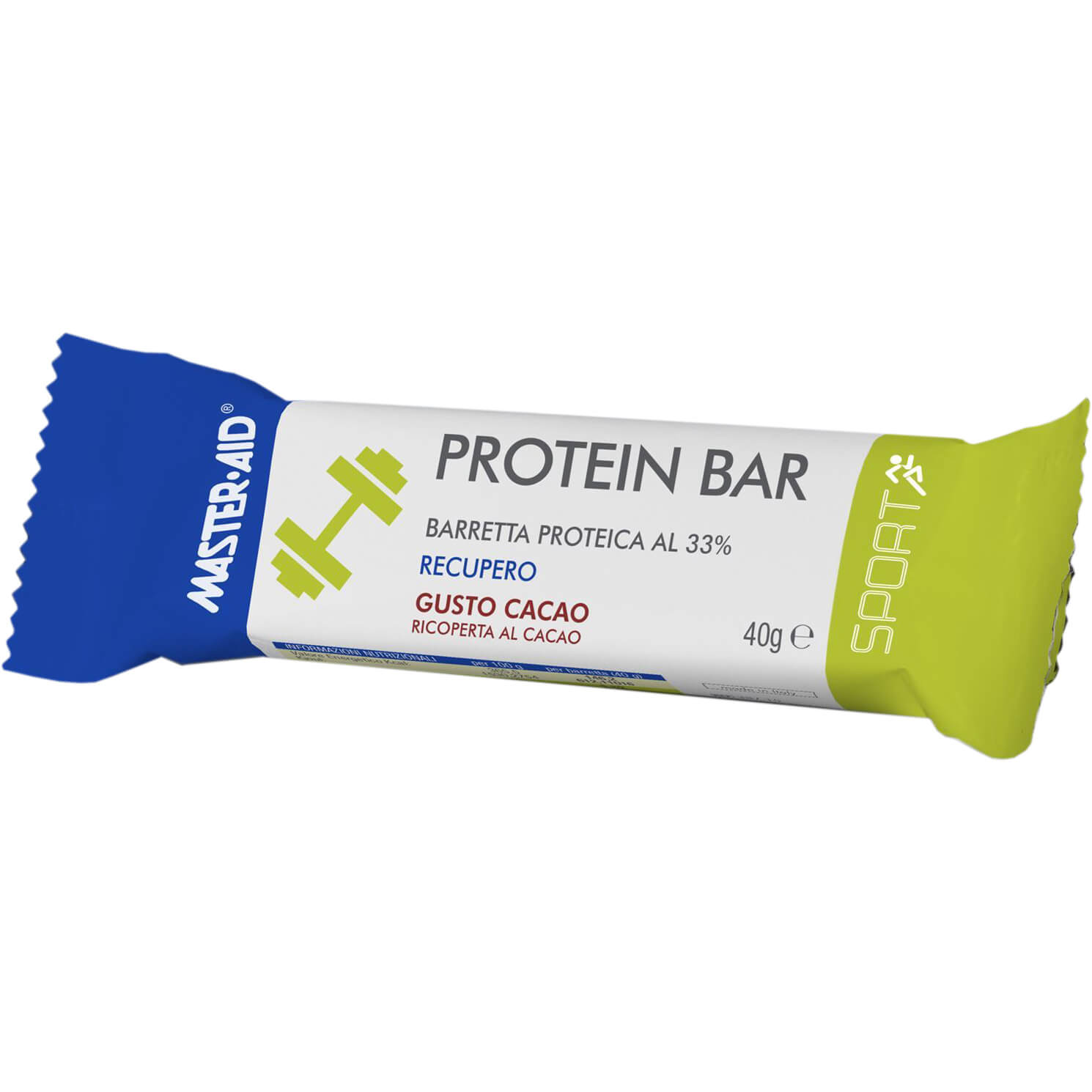 Master Aid Protein Bar Gusto Cacao Μπάρα Πρωτεΐνης με Γεύση Κακάο 40gr