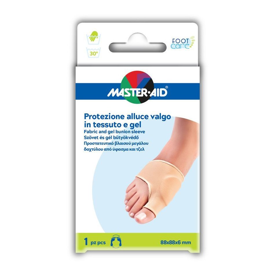 Master Aid Master Aid Fabric and Gel Bunion Sleeve Προστατευτικό Βλαισού Μεγάλου Δαχτύλου από Ύφασμα & Τζελ 1 Τεμάχιο