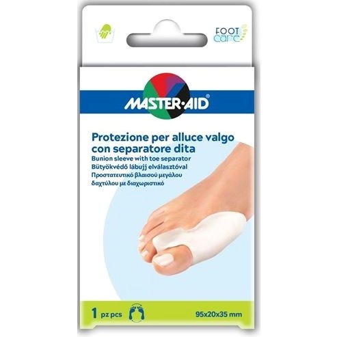 Master Aid Foot Care Προστατευτικό Βλαισού Μεγάλου Δαχτύλου με Διαχωριστικό 95x20x35 mm 1 Τεμάχιο