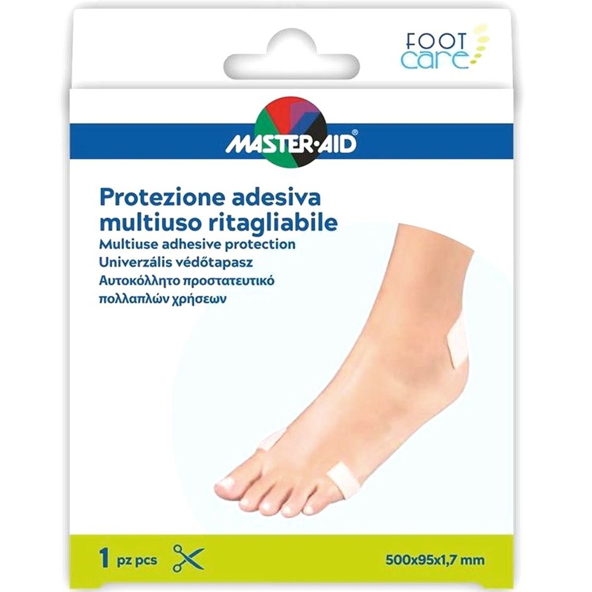 Master Aid Multiuse Adhesive Protection Αυτοκόλλητο Προστατευτικό Ποδιών Πολλαπλών Χρήσεων 500x95x1.7mm 1 Τεμάχιο
