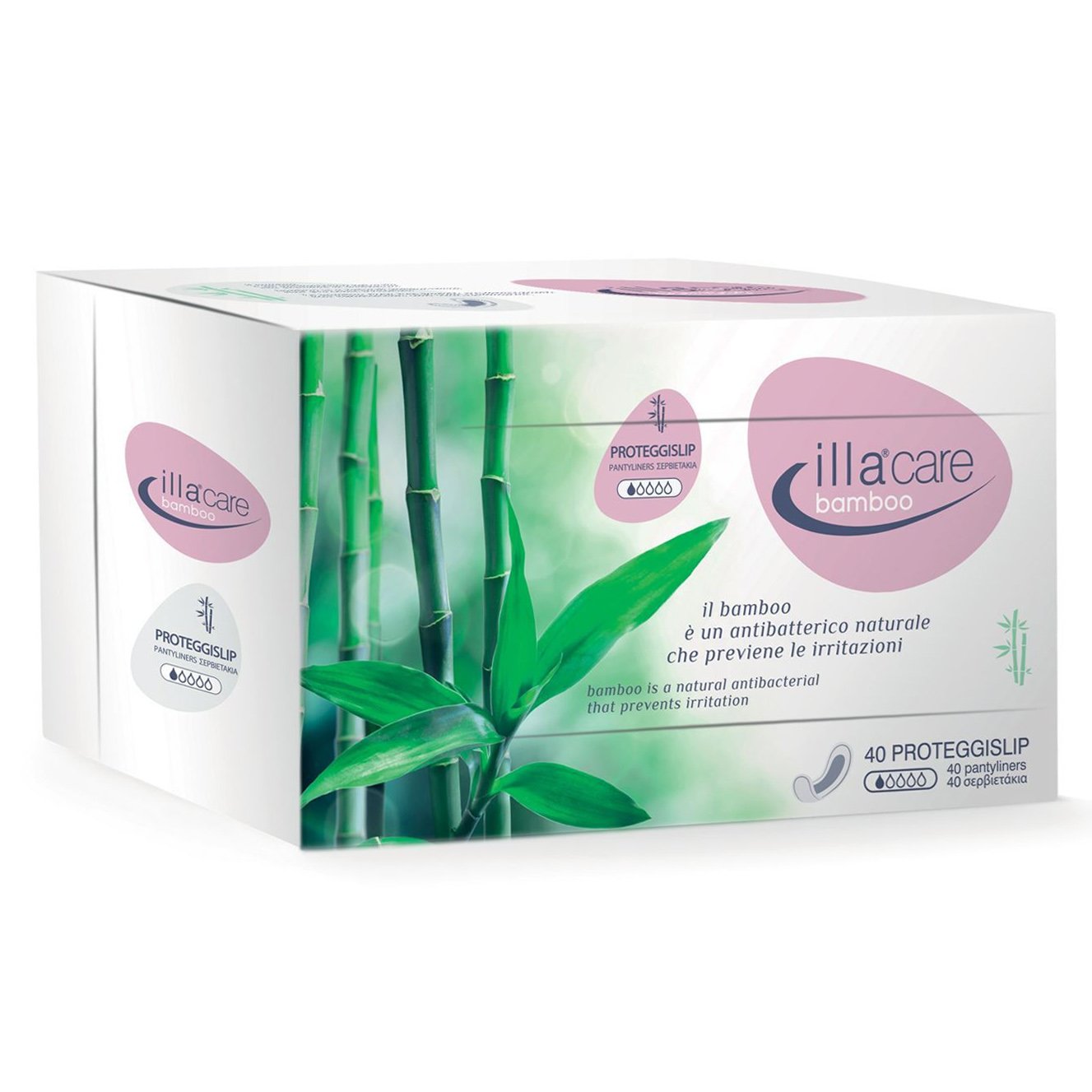 Illa Care Bamboo Σερβιετάκια Μιάς Χρήσης με με Φτερά Κατά των Ερεθισμών με Αντιβακτηριακές Ιδιότητες 40 Τεμάχια