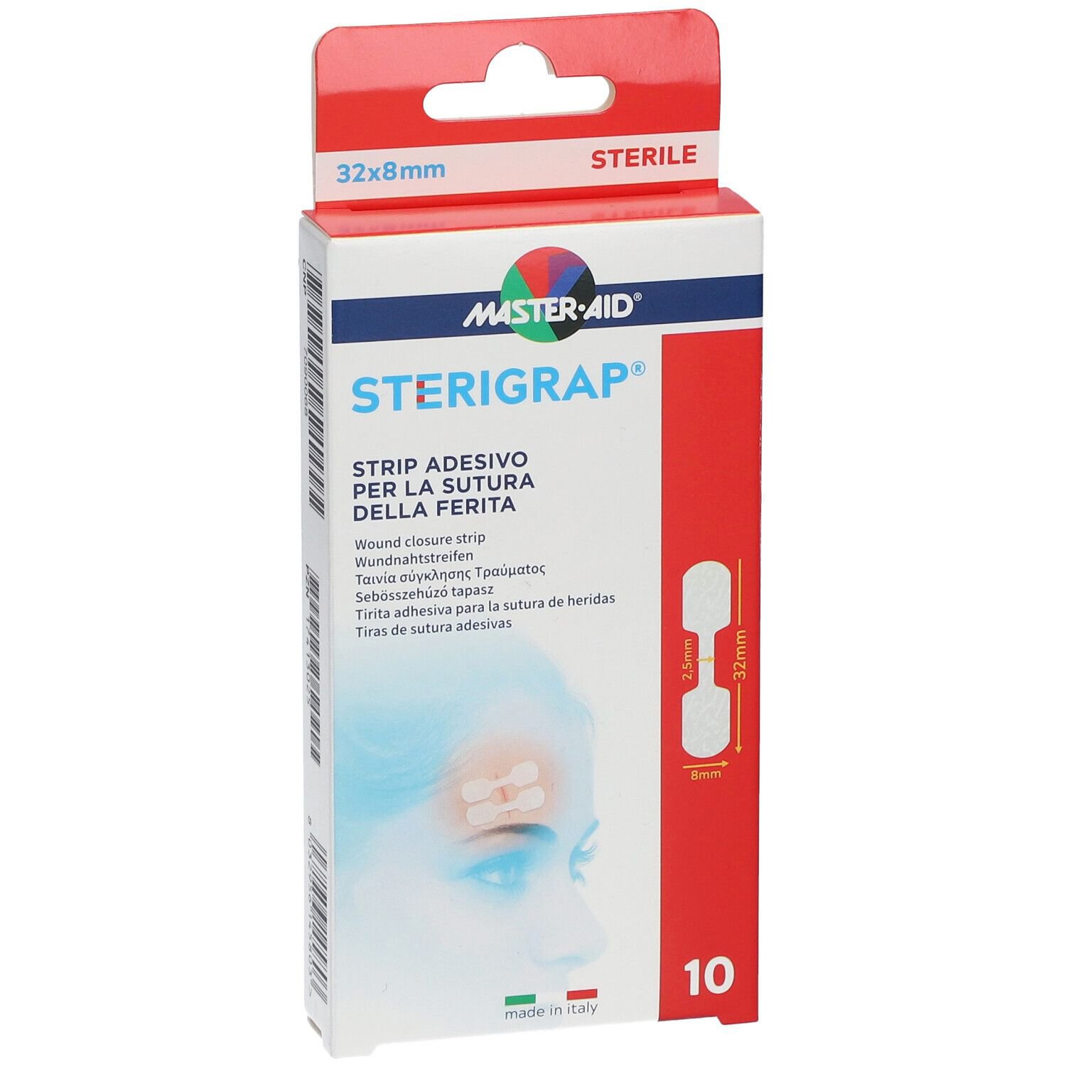 Master Aid Master-Aid Sterigrap Ταινία Σύγκλισης Τραύματος 32x8mm, 10 Τεμάχια