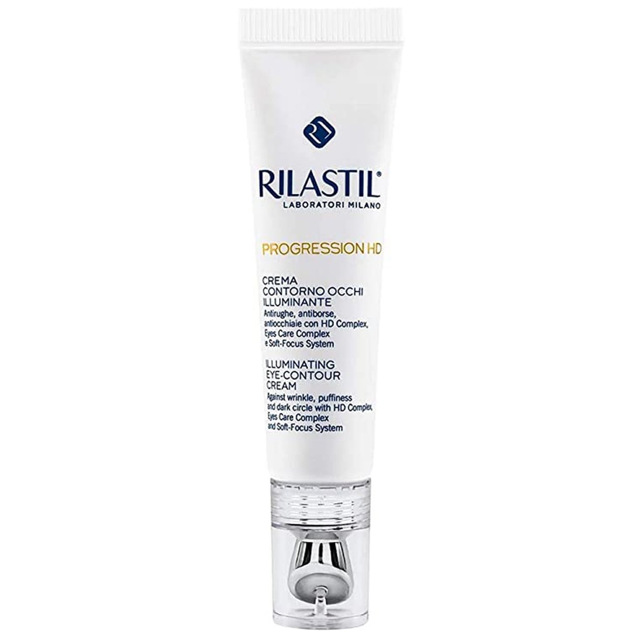 Rilastil Progression HD Illuminating Eye Contour Cream Αντιρυτιδική Κρέμα Ματιών με Δράση Ενάντια στο Πρήξιμο & στους Μαύρους Κύκλους 15ml