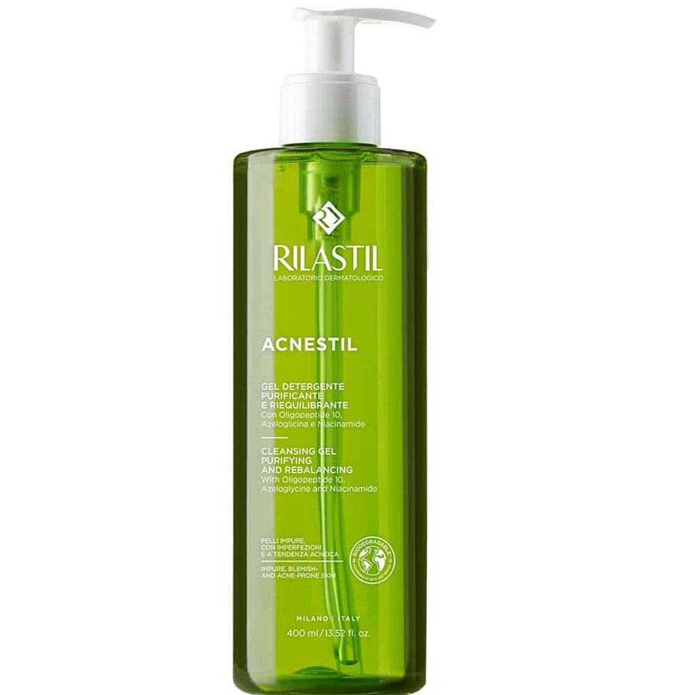 Rilastil Acnestil Purifying Cleansing Gel Καθαριστικό Gel Προσώπου για Λιπαρή, Μικτή Επιδερμίδα με Ατέλειες & Τάση Ακμής 400ml