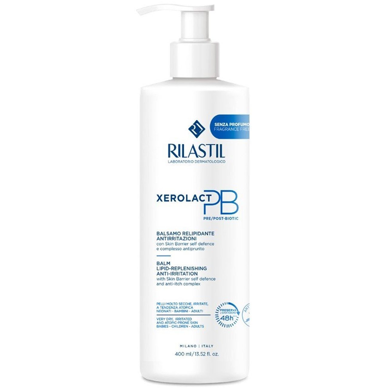 Rilastil Xerolact PB Lipid Replenishing Anti-Irritation Balm Βάλσαμο Προσώπου Σώματος για Αναπλήρωση Λιπιδίων & Δράση Ενάντια στους Ερεθισμούς 400ml
