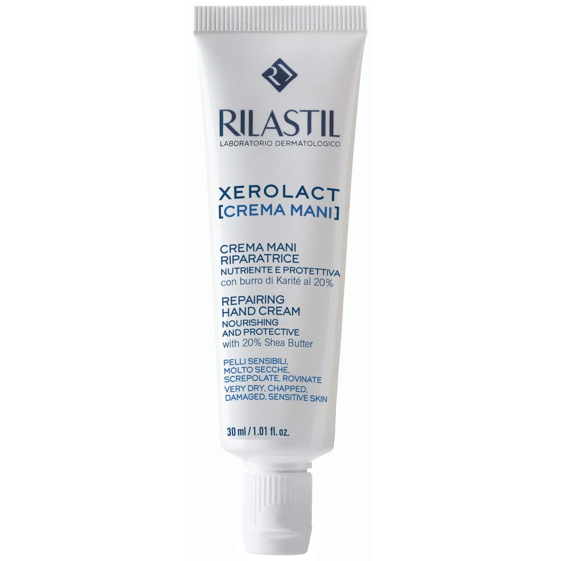 Rilastil Xerolact Crema Mani Repairing Hand Cream Επανορθωτική Κρέμα Χεριών για Ξηρή Επιδερμίδα 30ml