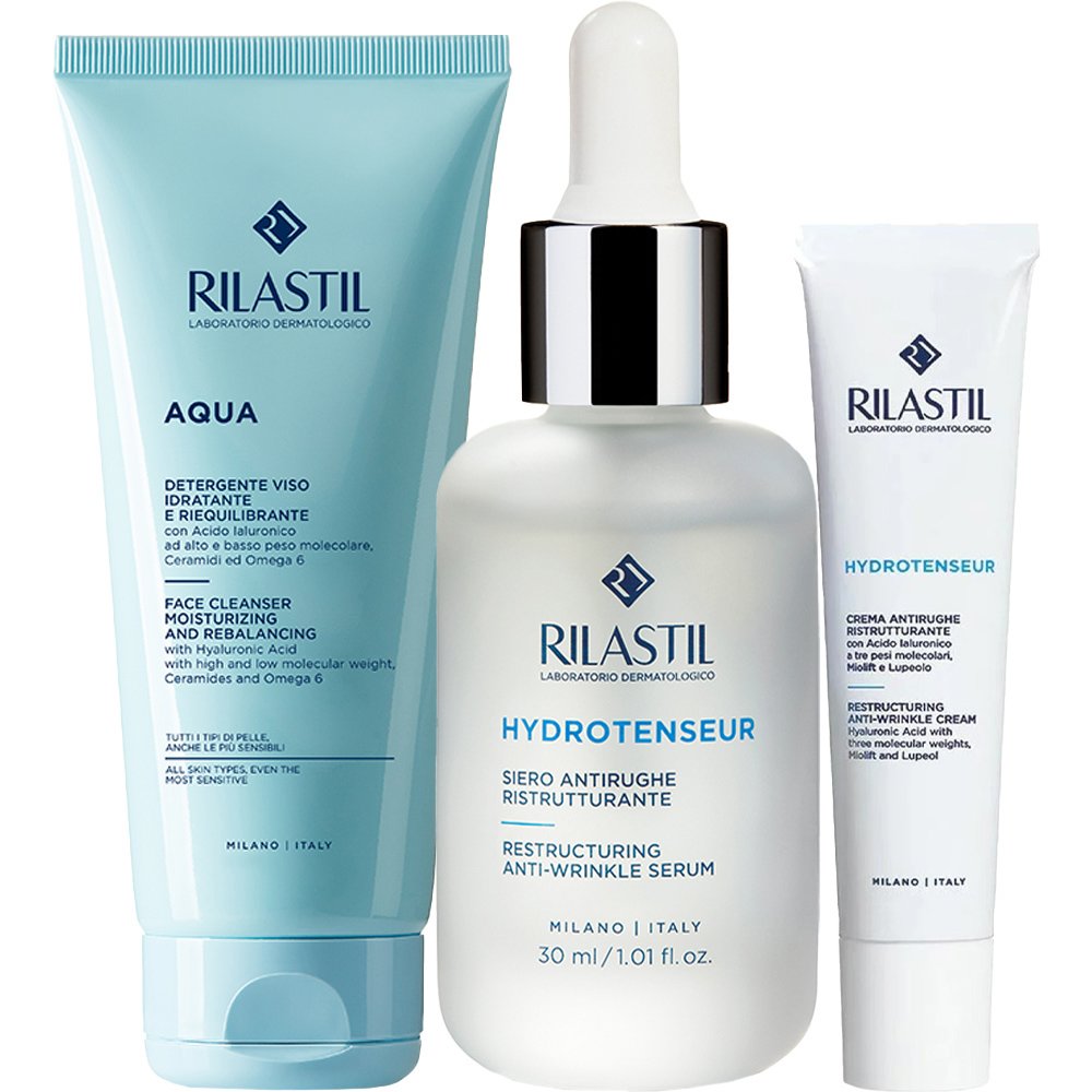 Rilastil Promo Hydrotenseur Restructuring Anti-Wrinkle Serum 30ml & Restructuring Anti-Wrinkle Cream 15ml & Aqua Face Cleanser 50ml