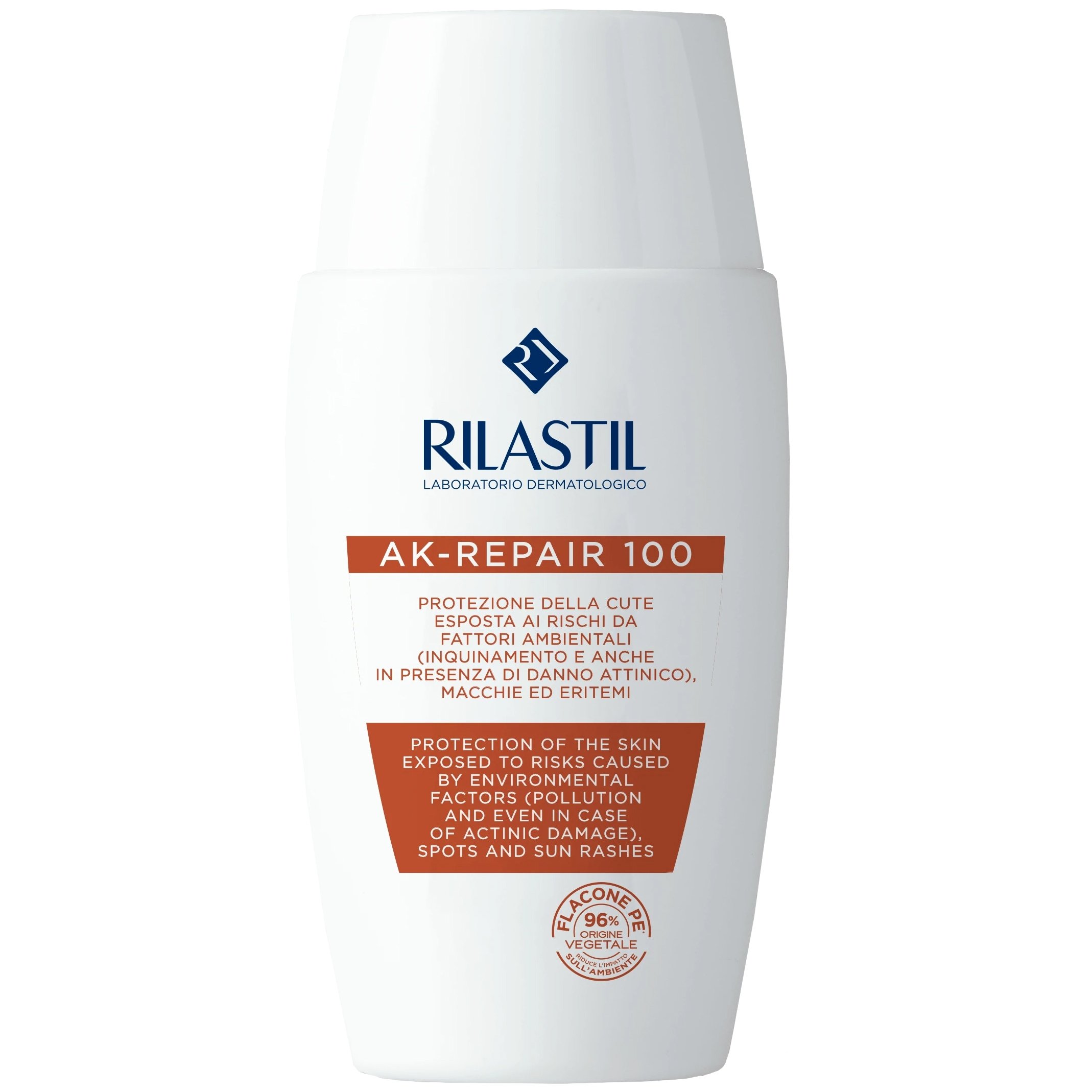 Rilastil AK-Repair 100 Fluid Λεπτόρρευστο Γαλάκτωμα Προσώπου Πολύ Υψηλής Προστασίας για Ευαίσθητες Επιδερμίδες Υψηλού Κινδύνου 50ml