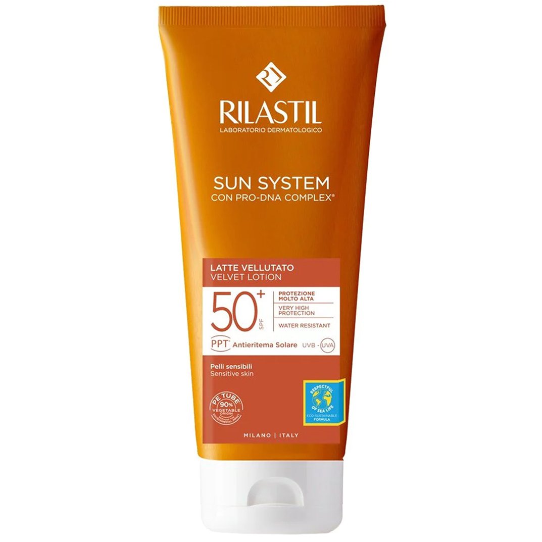 Rilastil Sun System Velvet Lotion Spf50+ Αντηλιακό Γαλάκτωμα Προσώπου, Σώματος Πολύ Υψηλής Προστασίας 200ml