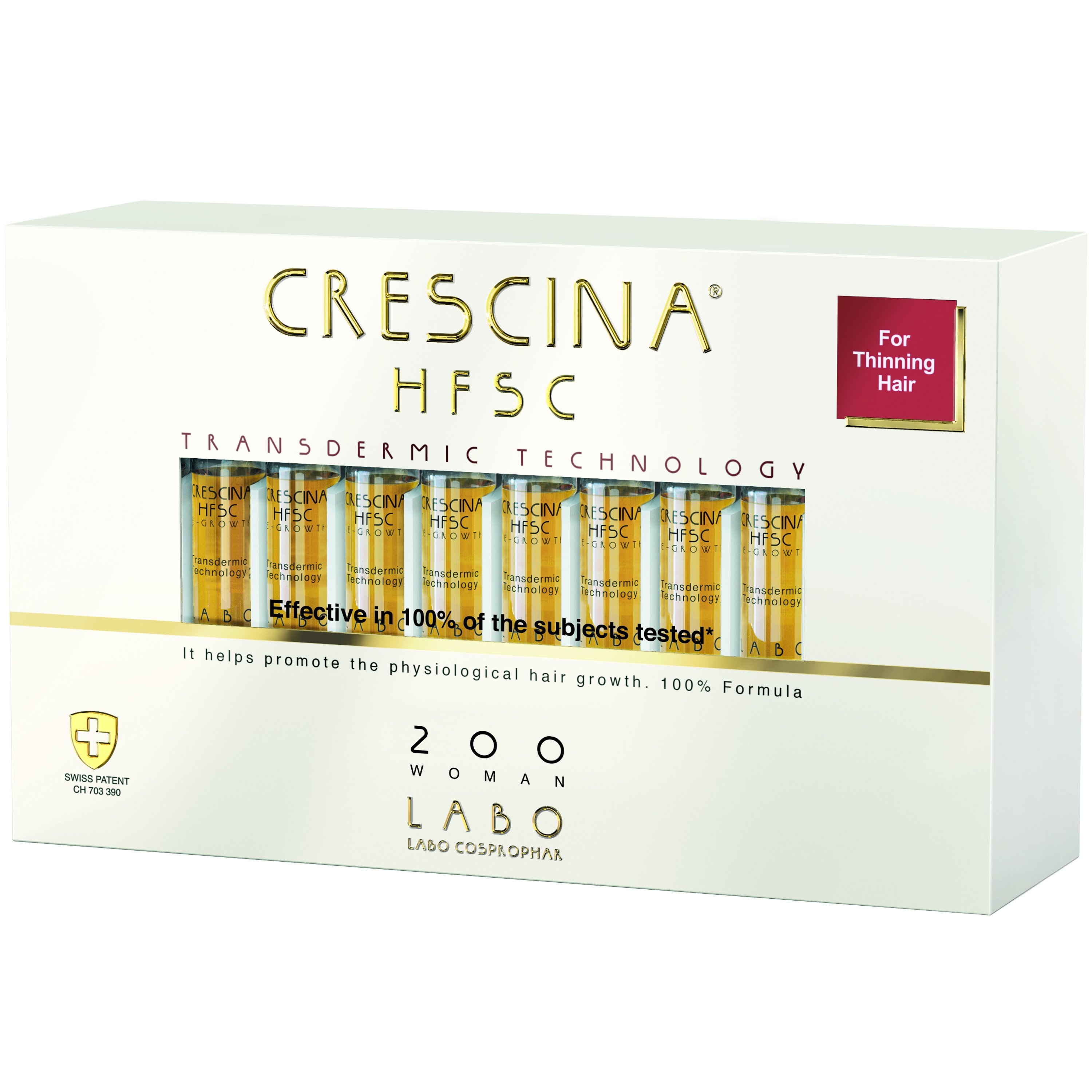 Crescina Crescina Transdermic HFSC Women Treatment Αγωγή με Ειδικά Σχεδιασμένη Γυναικεία Σύνθεση για τα Αρχικά Στάδια Αραίωσης των Μαλλιών 20 Τεμάχια - 200