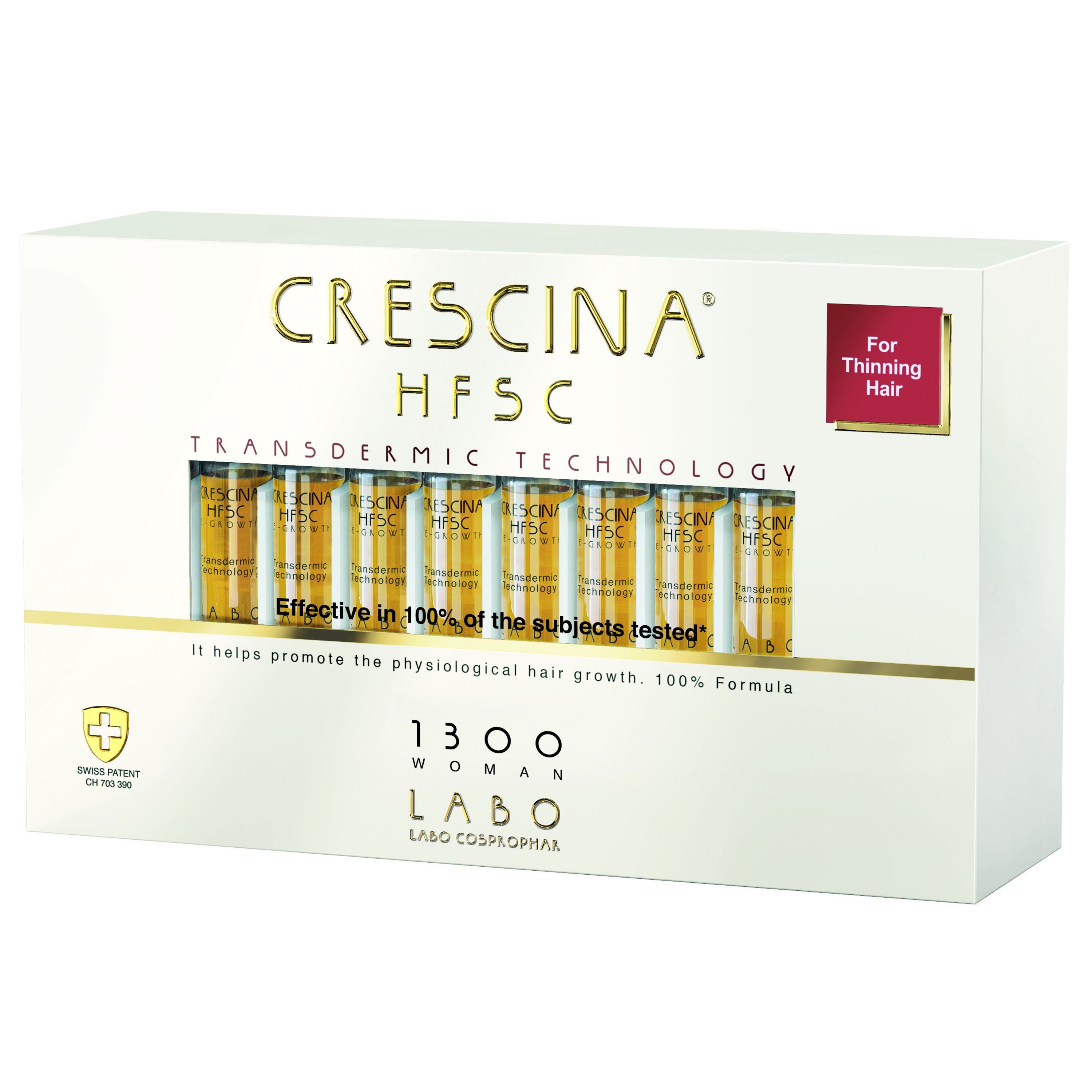 Crescina Crescina Transdermic HFSC Women Treatment Αγωγή με Ειδικά Σχεδιασμένη Γυναικεία Σύνθεση για τα Προχωρημένα Στάδια Αραίωσης των Μαλλιών 20 Τεμάχια - 1300