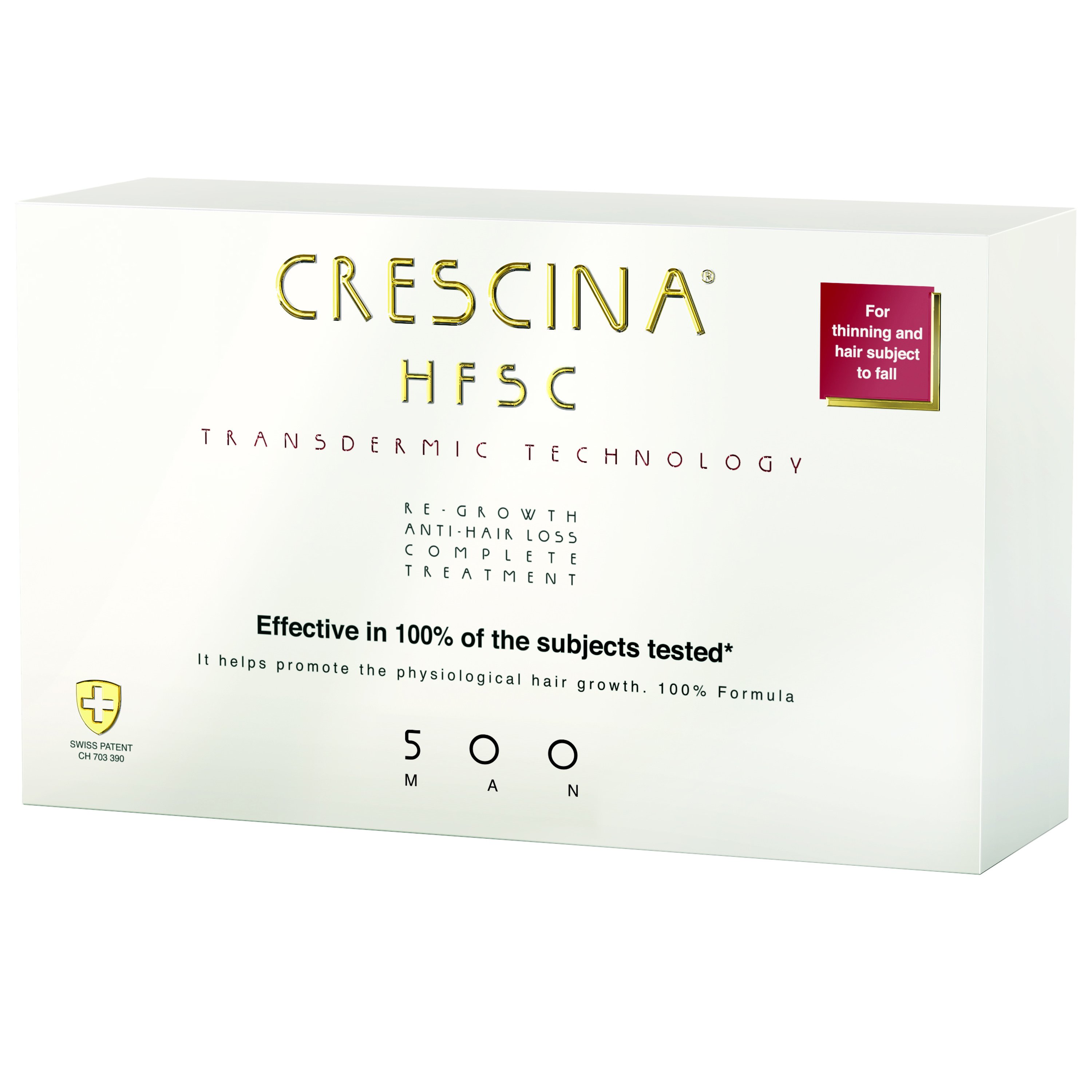 Crescina Crescina Transdermic Complete Man Ολοκληρωμένη Ανδρική Θεραπεία για τα Μεσαία Στάδια Αραίωσης & Τριχόπτωσης 20 Τεμάχια (10+10 x 3.5ml) - 500