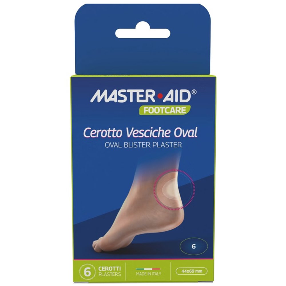 Master Aid Footcare Oval Blister Plaster Υδροκολλοειδές Επίθεμα για Φουσκάλες 6 Τεμάχια