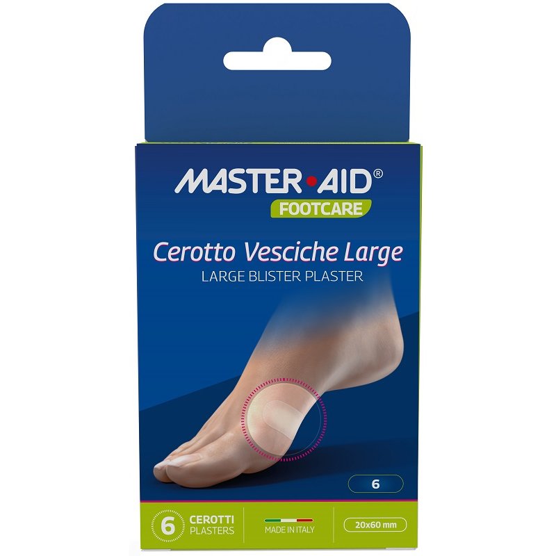 Master Aid Footcare Large Blister Plaster Υδροκολλοειδές Επίθεμα για Φουσκάλες 6 Τεμάχια