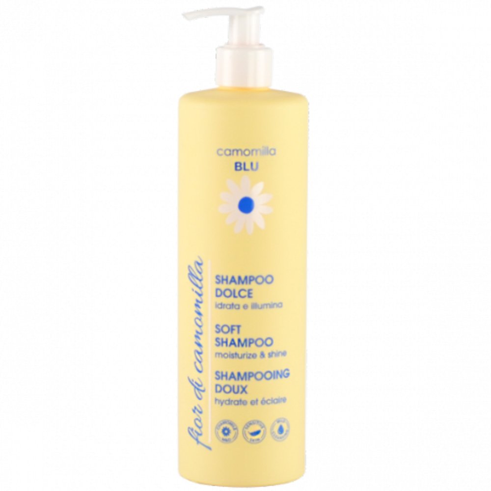 Camomilla Blu Camomilla Blu Fior Di Camomilla Soft Shampoo Moisturize & Shine Απαλό Σαμπουάν Μαλλιών για Ενυδάτωση & Λάμψη 500ml