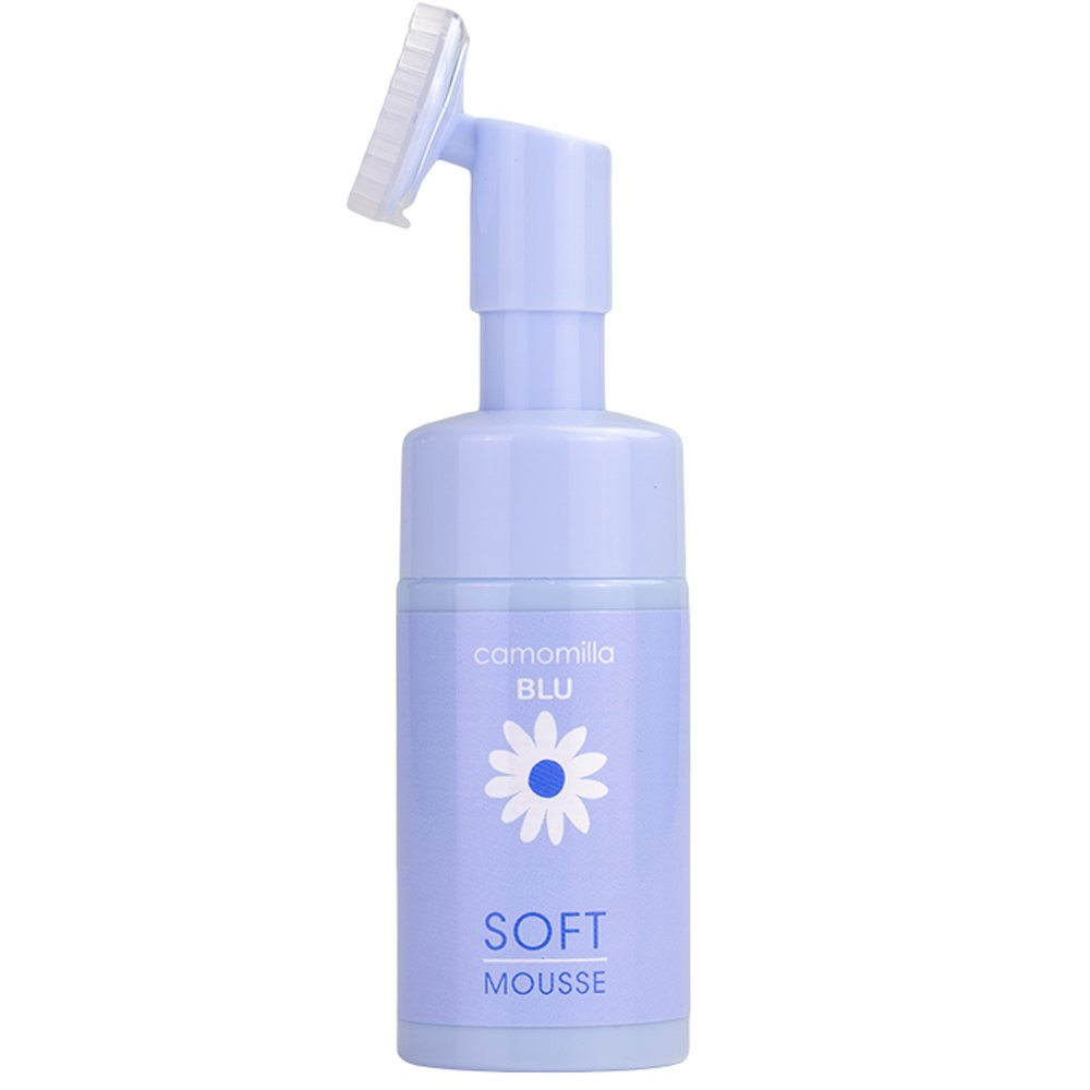 Camomilla Blu Camomilla Blu Soft Mousse Απαλός Αφρός Καθαρισμού Προσώπου για Καθημερινή Χρήση με Ενσωματωμένη Βούρτσα Σιλικόνης 100ml