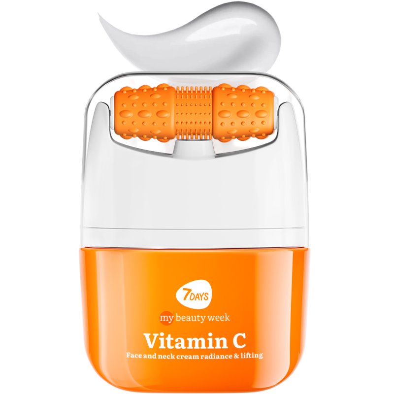 7DAYS 7DAYS My Beauty Week Vitamin C Radiance & Lifting Face & Neck Cream Αντιγηραντική Κρέμα Προσώπου, Λαιμού με Βιταμίνη C & Εφαρμοστή Μασάζ για Ομοιόμορφο Τόνο & Λάμψη 40ml