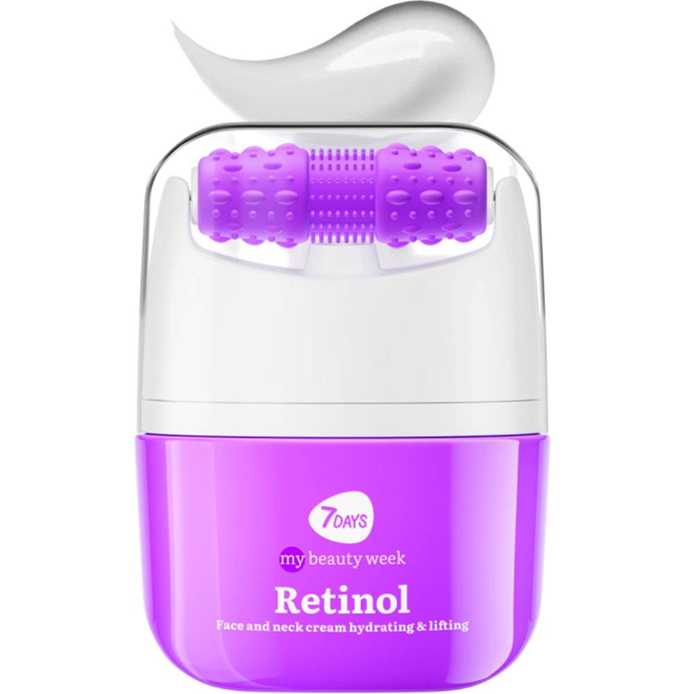 7DAYS 7DAYS My Beauty Week Retinol Hydrating & Lifting Face & Neck Cream Αντιγηραντική Κρέμα Προσώπου, Λαιμού με Ρετινόλη & Εφαρμοστή Μασάζ για Ενυδάτωση & Εφέ Lifting 40ml