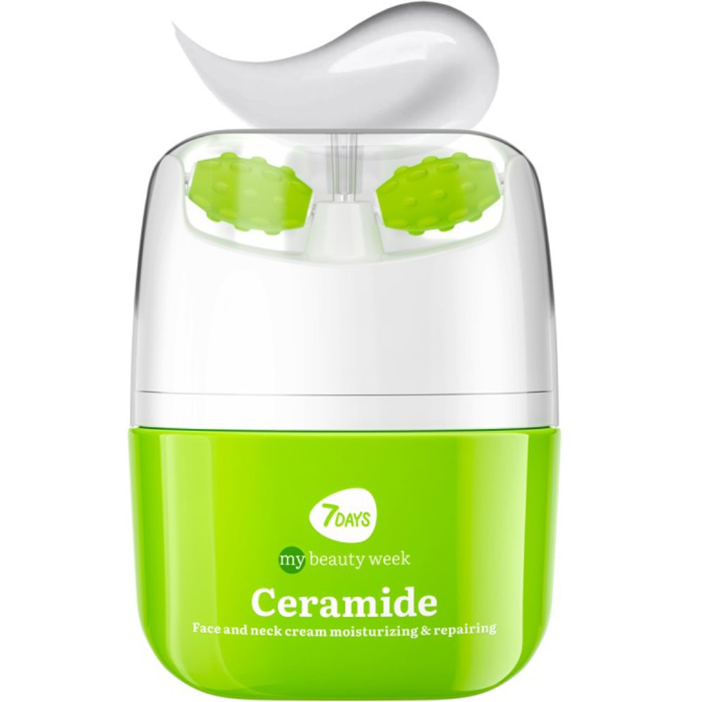 7DAYS 7DAYS My Beauty Week Ceramide Moisturizing & Repairing Face & Neck Cream Ενυδατική Κρέμα Προσώπου, Λαιμού με Κεραμίδια & Εφαρμοστή Μασάζ για Προστασία της Επιδερμίδας με Αντιγηραντικές Ιδιότητες 40ml
