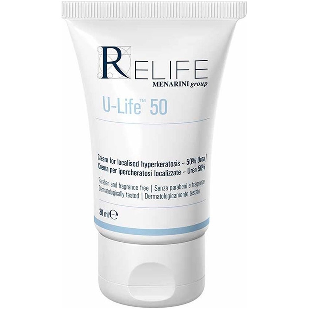 Menarini Relife U-Life 50 Foot Cream Άνυδρη Πάστα Ποδιών για την Καταπολέμηση της Τοπικής Υπερκεράτωσης Αποφολιδωμένου Δέρματος με 50% Ουρία 30ml