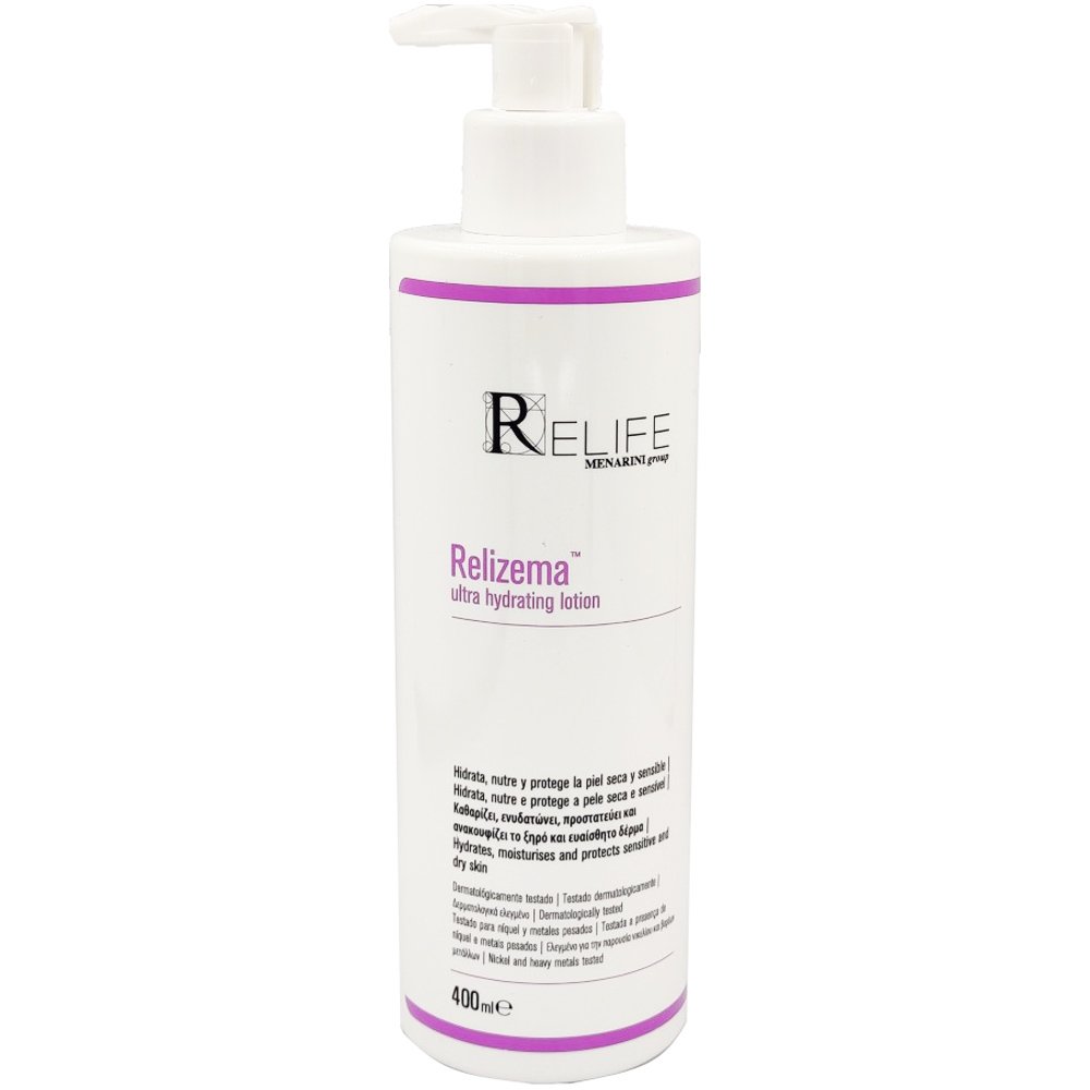 Menarini Relife Relizema Ultra Hydrating Body Lotion Ενυδατικό Γαλάκτωμα Σώματος για Ευαίσθητο & Ξηρό Δέρμα που Χαρίζει Προστασία & Απαλή Καθαριότητα 400ml