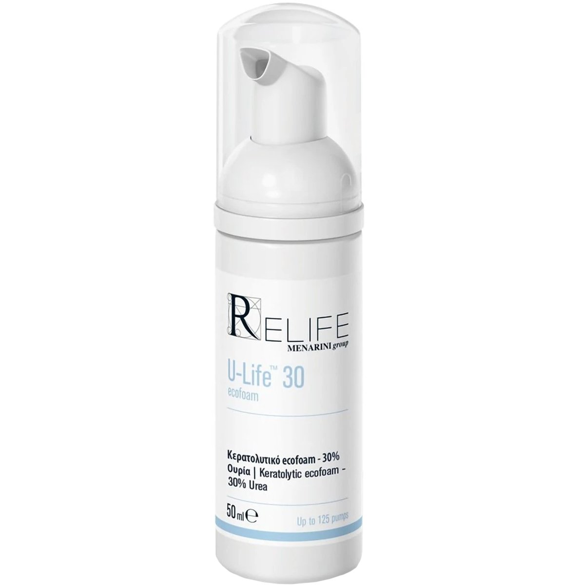 Menarini Menarini Relife U-Life 30 Ecofoam Οικολογικός Αφρός για Λείανση & Ενυδάτωση με 30% Ουρία για Πολύ Ξηρό Δέρμα 50ml