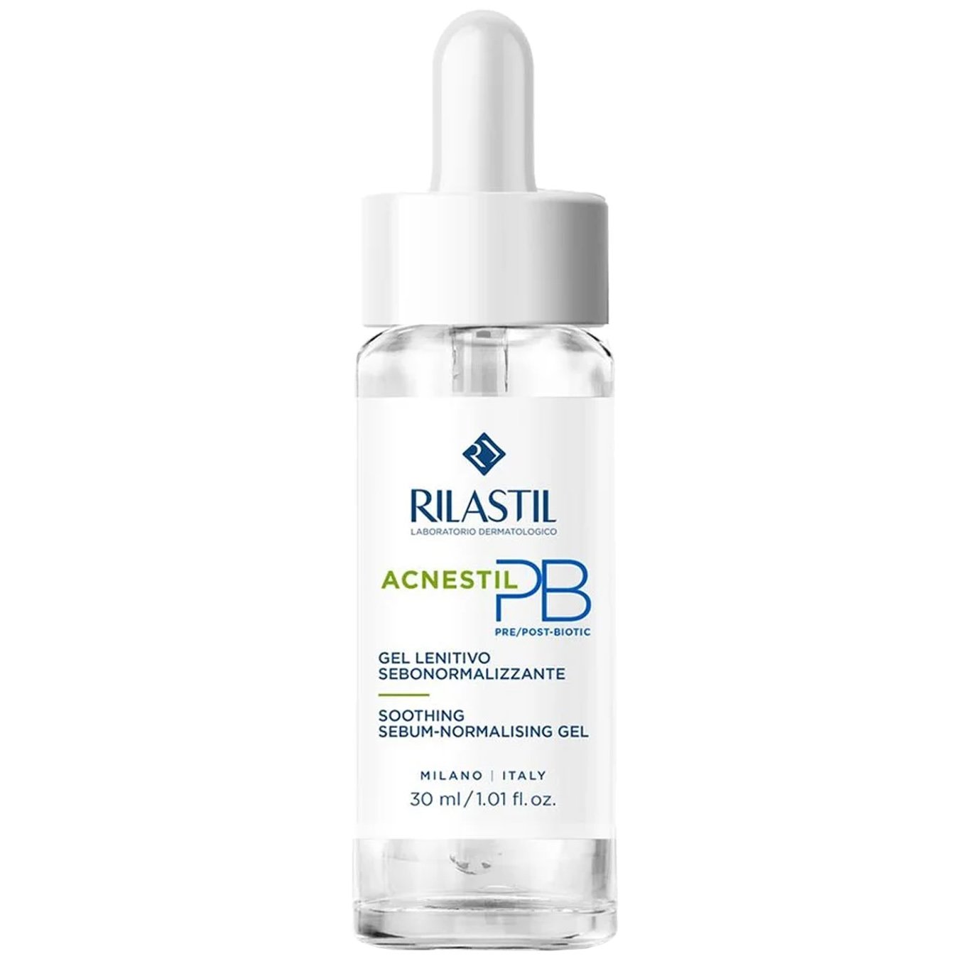 Rilastil Acnestil PB Soothing Sebum-Normalising Face Gel Καταπραϋντικό Gel Προσώπου για την Εξισορρόπηση Σμήγματος με Πρεβιοτικά & Μεταβιοτικά 30ml
