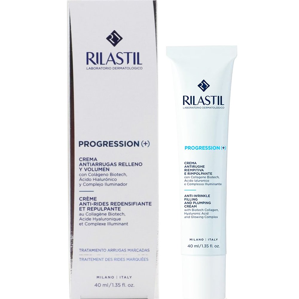 Rilastil Progression (+) Anti-Wrinkle Filling & Plumping Cream Αντιρυτιδική Κρέμα για Λάμψη & Επαναφορά Όγκου 40ml