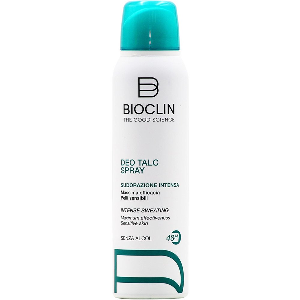 Bioclin Bioclin Deo Talc Spray Αποσμητικό Spray με Διακριτικό Άρωμα Κατά της Έντονης Εφίδρωσης για Προστασία έως 48 Ώρες για Ευαίσθητες Επιδερμίδες 150ml