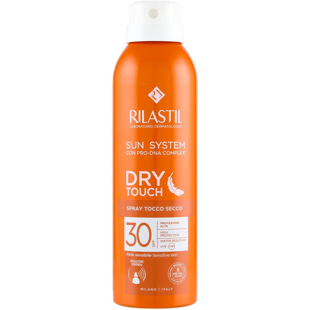 Rilastil Sun System Spf30 Dry Touch Spray Αντηλιακό Spray Σώματος Υψηλής Προστασίας Ανθεκτικό στο Νερό Κατάλληλο για Ευαίσθητη Επιδερμίδα 200ml