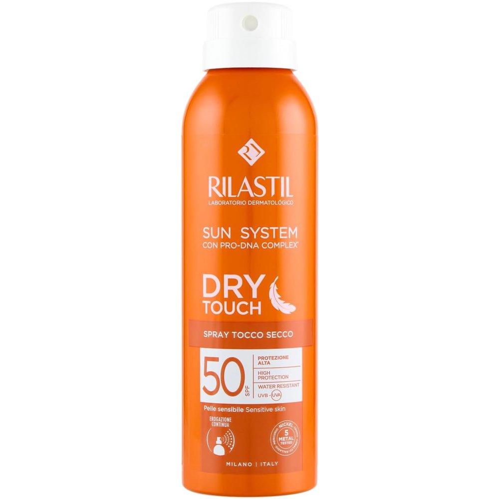 Rilastil Sun System Spf50 Dry Touch Spray Αντηλιακό Spray Σώματος Υψηλής Προστασίας Ανθεκτικό στο Νερό Κατάλληλο για Ευαίσθητη Επιδερμίδα 200ml