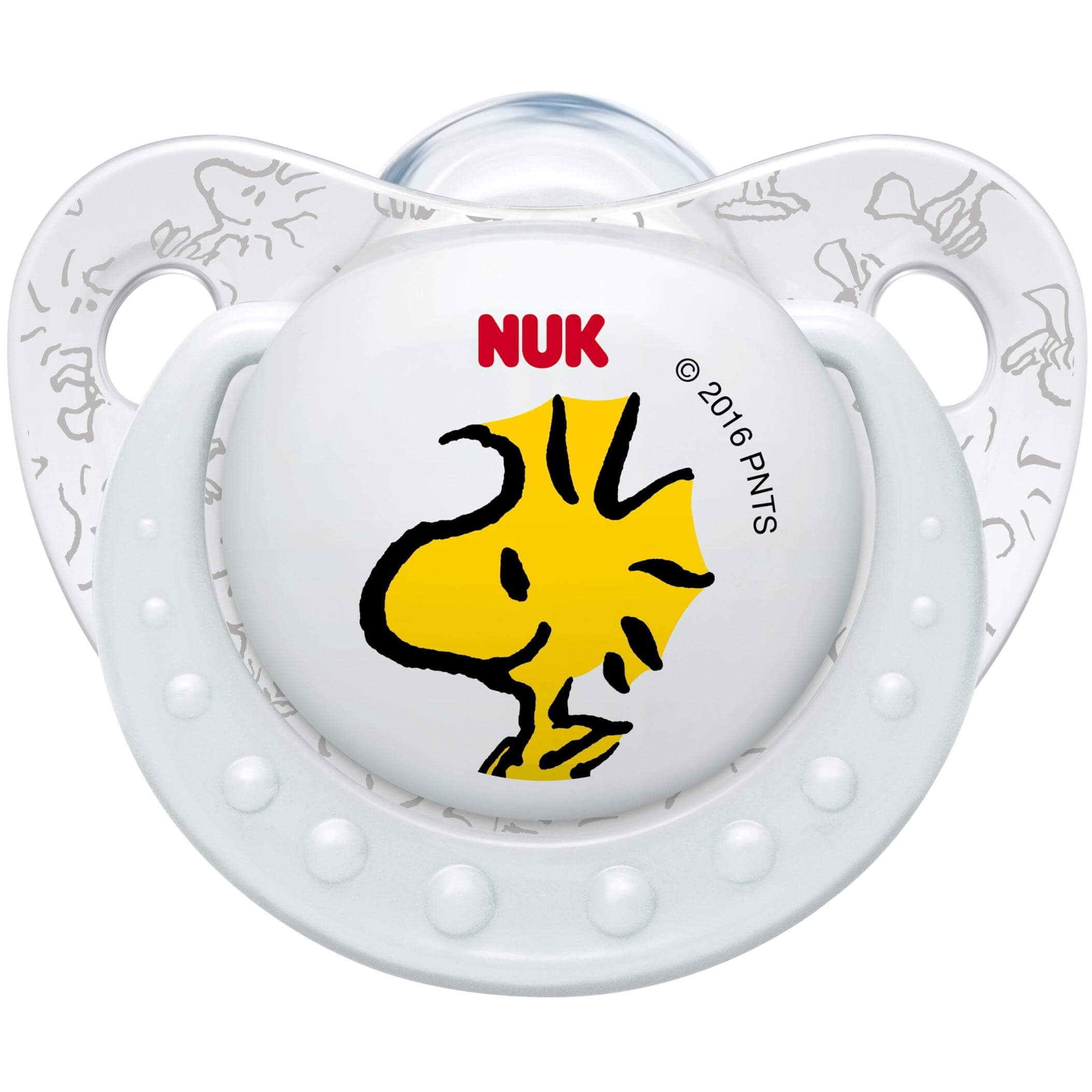 Nuk Trendline Snoopy Peanuts Πιπίλα Σιλικόνης με Κρίκο Χωρίς BPA Λευκό – Μέγεθος 3 (18-36 μηνών)