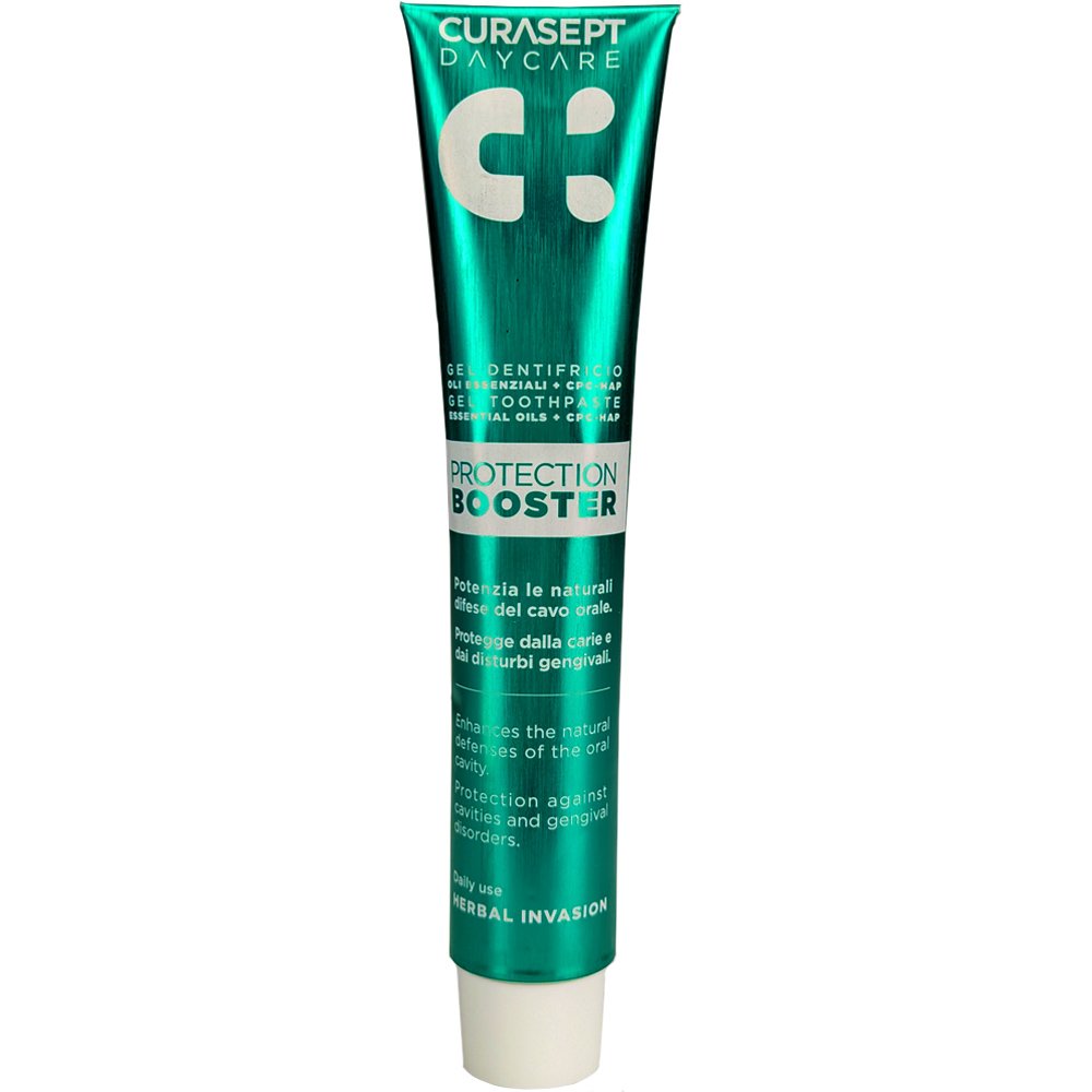 Curasept Protection Booster Essential Oil Gel Toothpaste Οδοντόκρεμα που Ενισχύει την Προστασία με Αιθέρια Έλαια 75ml - Herbal Invasion