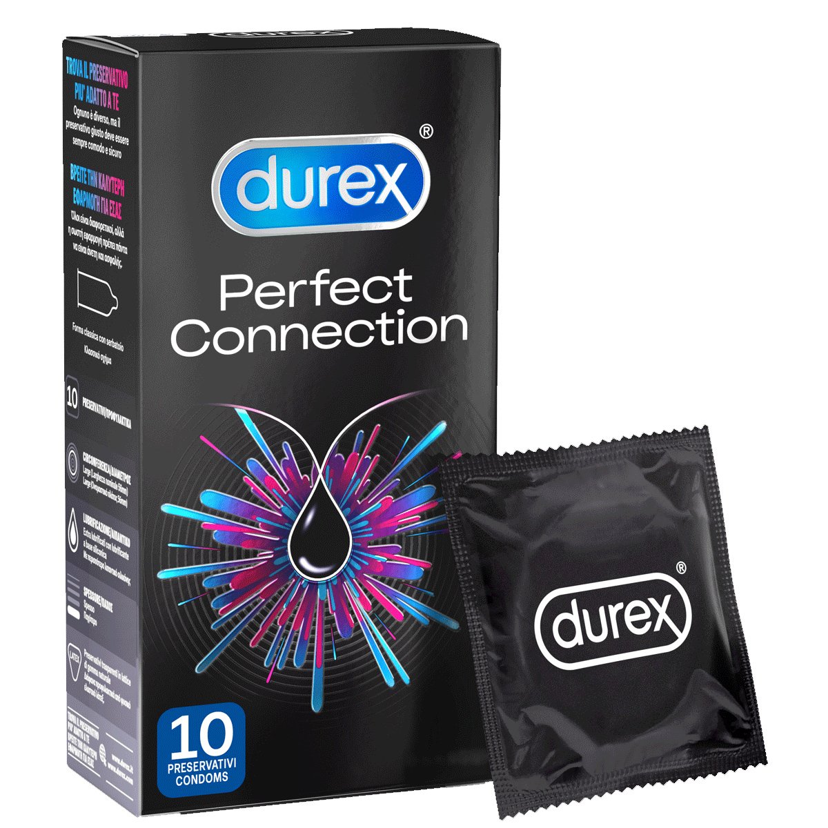 Durex Perfect Connection Προφυλακτικά με Extra Επίστρωση Λιπαντικού 10 Τεμάχια