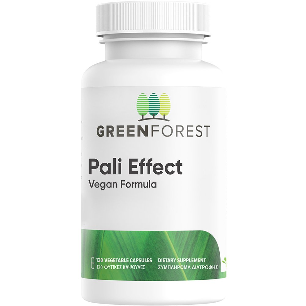 Green Forest Green Forest Vitamins Pali Effect Συμπλήρωμα Διατροφής Ρίζας Γλυκόριζας, Εκχυλίσματος Αλθαίας & Αλόης με Φλοιό Φτελιάς για την Αντιμετώπιση της Παλινδόμισης, Καούρας & Φουσκώματος 120veg.caps