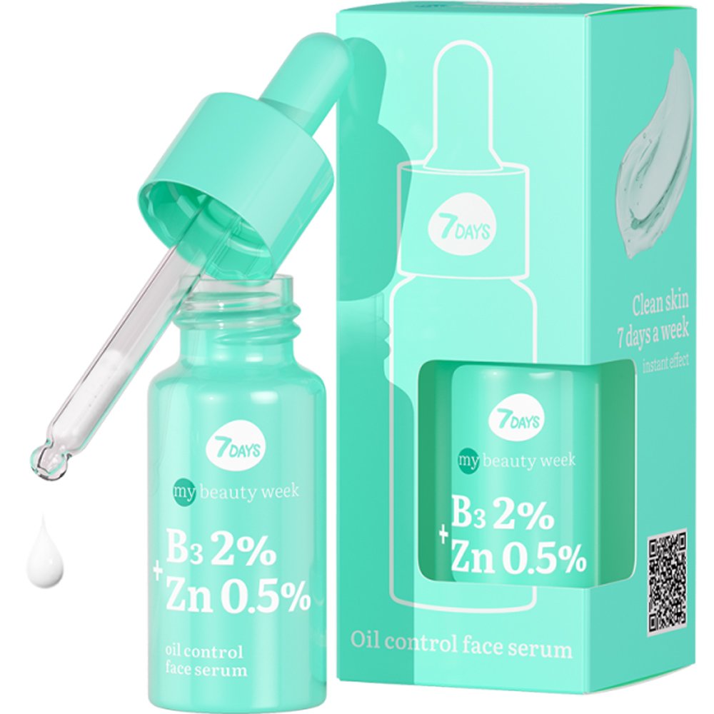 7DAYS 7DAYS Zinc & Vitamin B3 Oil Control Face Serum Ορός Προσώπου Καταπολέμησης & Ελέγχου της Λιπαρότητας 20ml