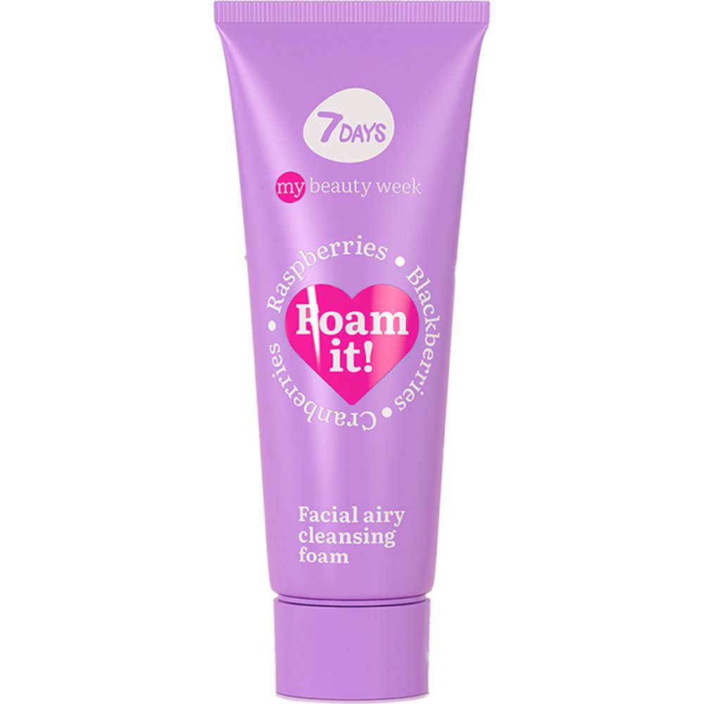 7DAYS 7DAYS Foam It Facial Airy Cleansing Foam Αέρινος Αφρός Καθαρισμού Προσώπου με Εκχύλισμα Βατόμουρο, Κρανμπέρι & Φραγκοστάφυλο 80ml