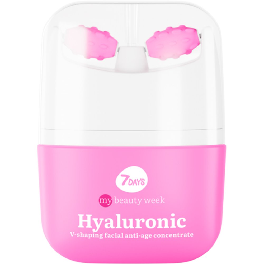 7DAYS My Beauty Week Hyaluronic Anti Age Moisturizing Concentrate Face & Neck Cream Συμπυκνωμένη Αντιγηραντική Κρέμα Προσώπου, Λαιμού με Υαλουρονικό Οξύ & Εφαρμοστή Μασάζ για Ενυδάτωση & Μείωση των Ρυτίδων 40ml