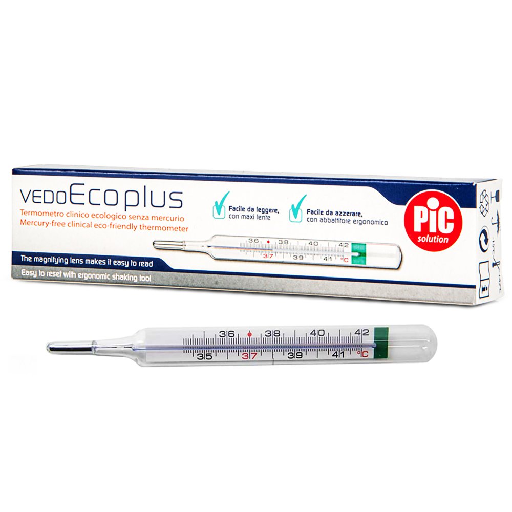 Pic Pic Vedo Eco Plus Eco-Friendly Thermometer Κλινικό Οικολογικό Θερμόμετρο, Χωρίς Υδράργυρο 1 Τεμάχιο