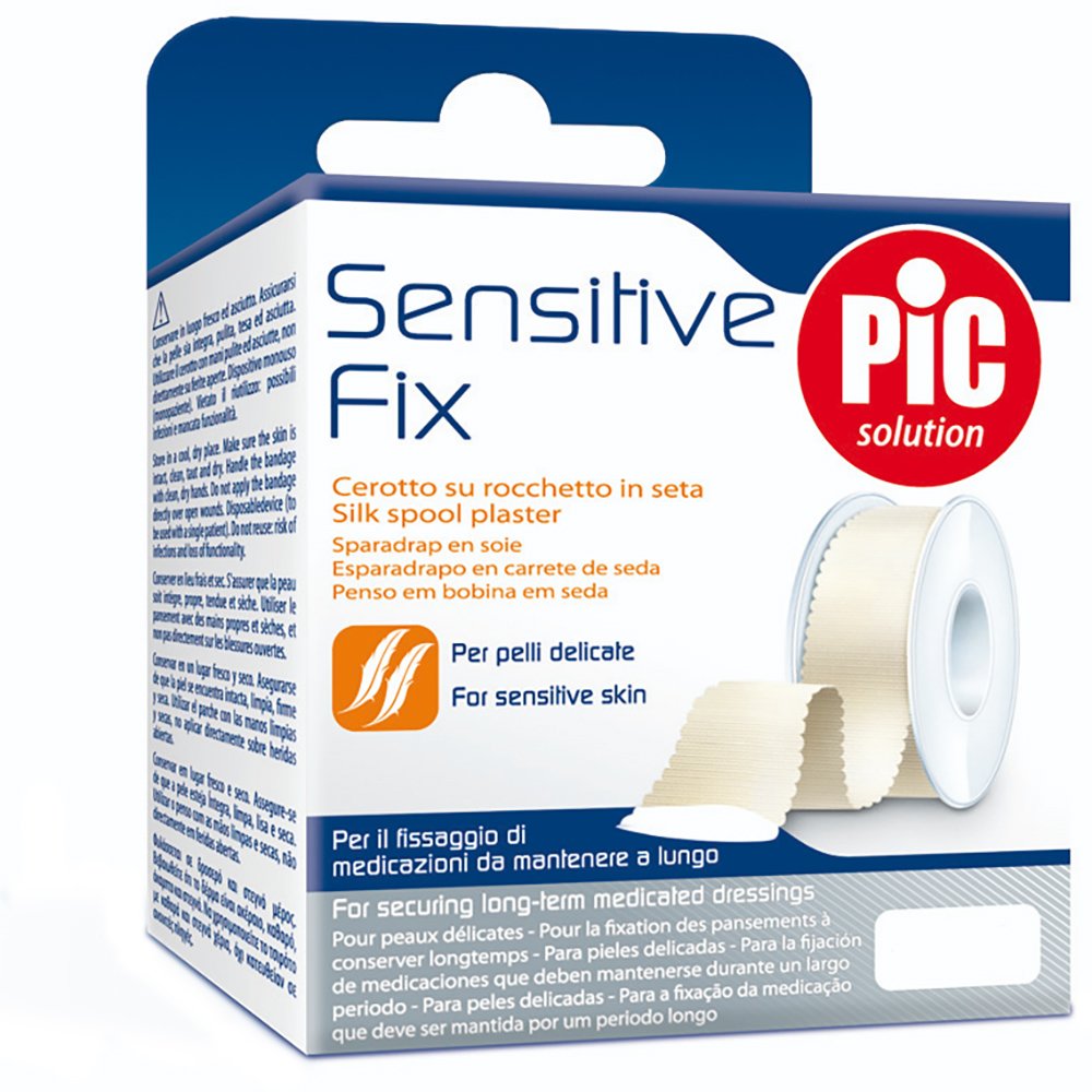 Pic Roll Sensitive Fix Silk Spool Plaster 2.5cm x 5m Μεταξωτή Κολλητική Ταινία για Επιδέσμους Μεγάλης Διάρκειας 1 Τεμάχιο