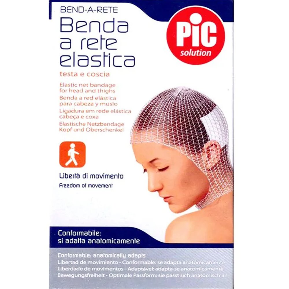 Pic Pic Solution Elastic Net Bandage for Head & Thighs Ελαστικός Δικτυωτός Επίδεσμος για το Κεφάλι & το Γοφό 1 Τεμάχιο