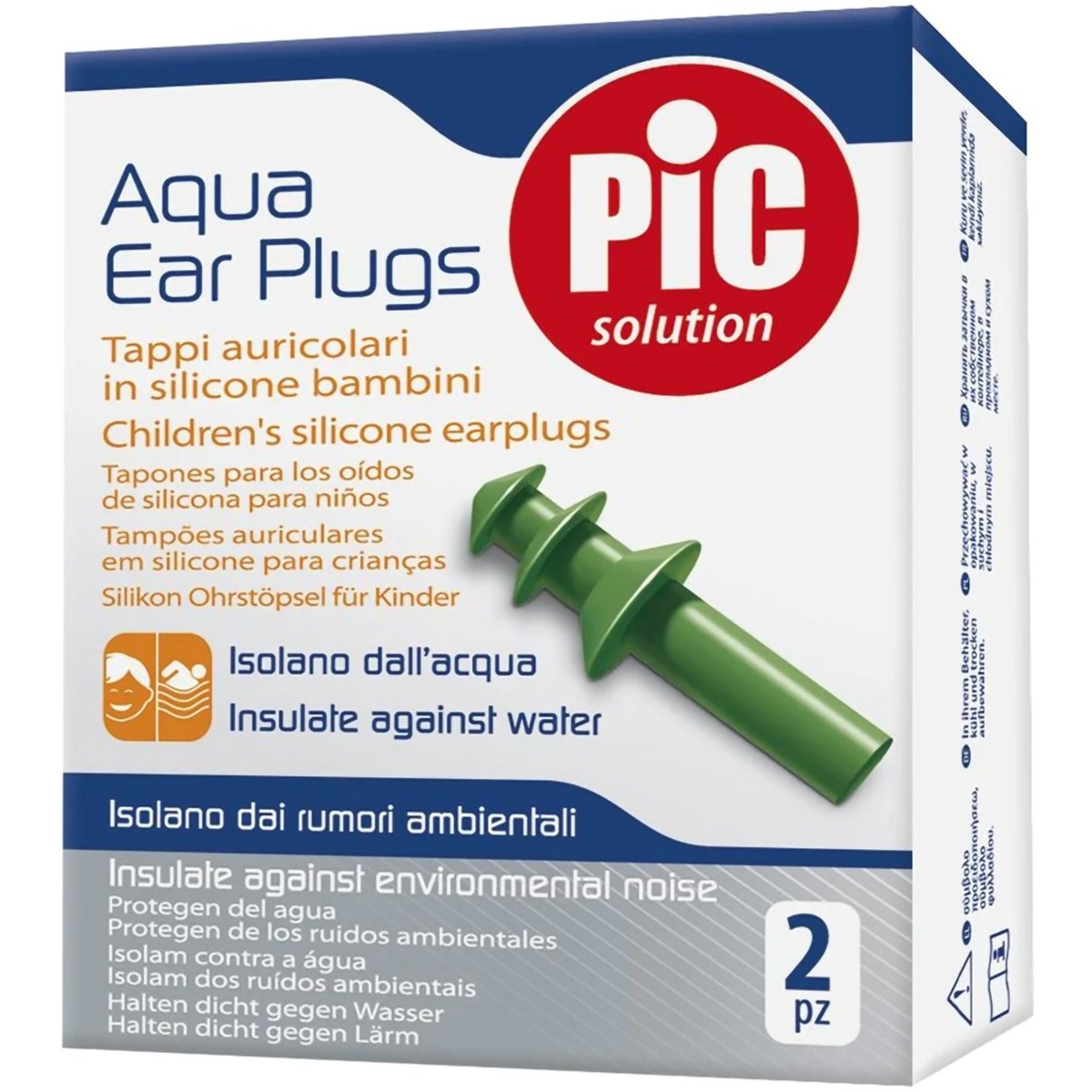 Pic Pic Solution Aqua Sport Ear Plugs for Children Παιδικές Ωτοασπίδες Σιλικόνης Ειδικά για Θαλάσσια Σπορ 2 Τεμάχια