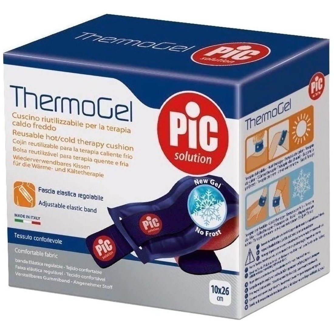 Pic Pic Solution Thermogel 10x26cm Μαξιλαράκι Παγοκύστη & Θερμοφόρα Πολλαπλών Χρήσεων για Φυσική Ανακούφιση Από τον Πόνο 1 Τεμάχιο