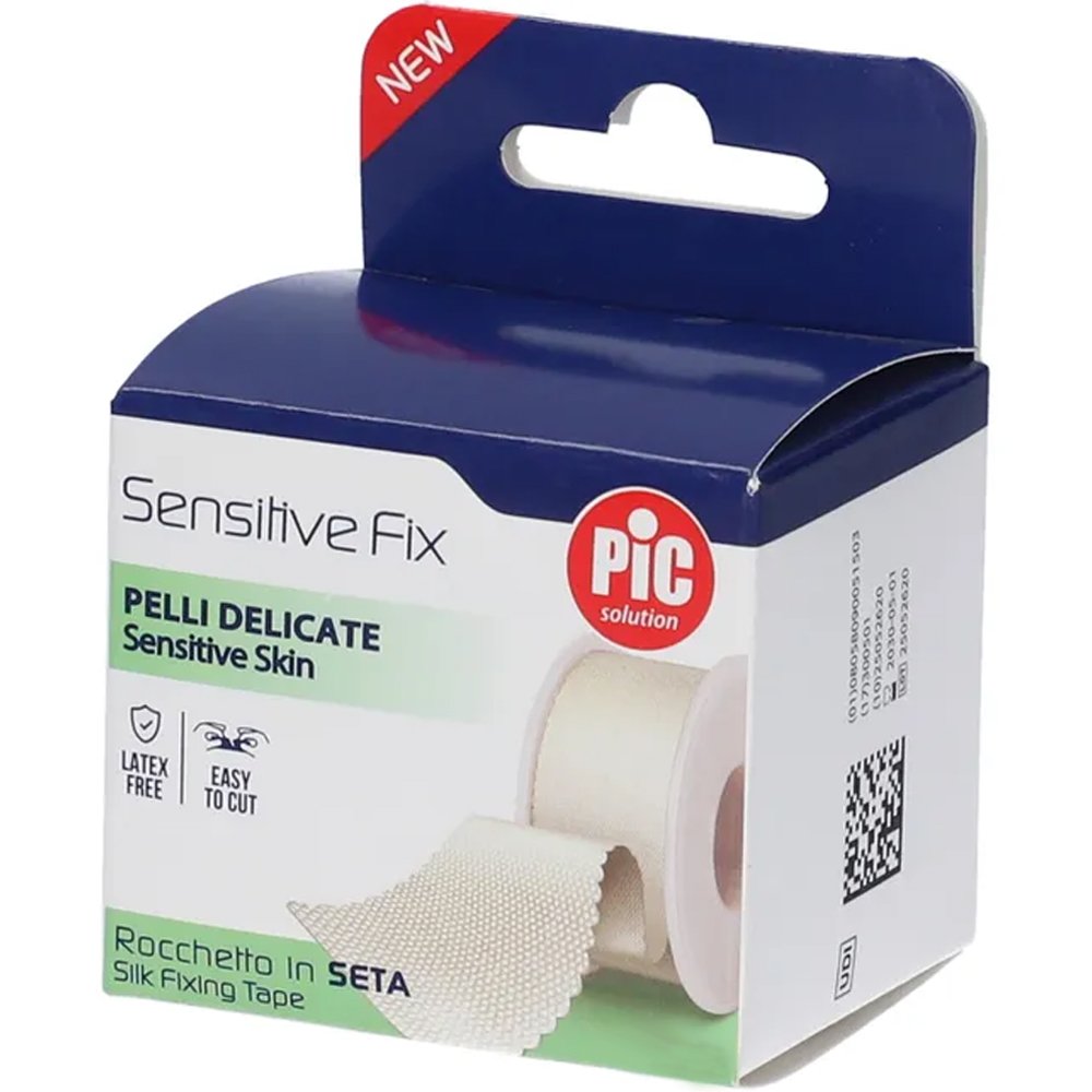 Pic Roll Sensitive Fix Latex Free Silk Fixing Tape 2.5cm x 5m Μεταξωτή Κολλητική Ταινία Κατάλληλη για Επιδέσμους Μεγάλης Διάρκειας σε Ευαίσθητο Δέρμα 1 Τεμάχιο