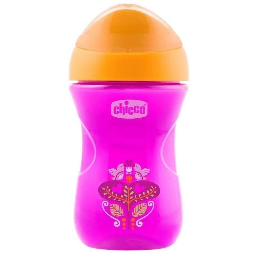 Chicco Easy Cup 2in1 Mix & Match Πλαστικό Εκπαιδευτικό Κύπελλο με Σκληρό Στόμιο & Δυνατότητα Αφαίρεσης της Βαλβίδας 12m+ Μωβ 266ml