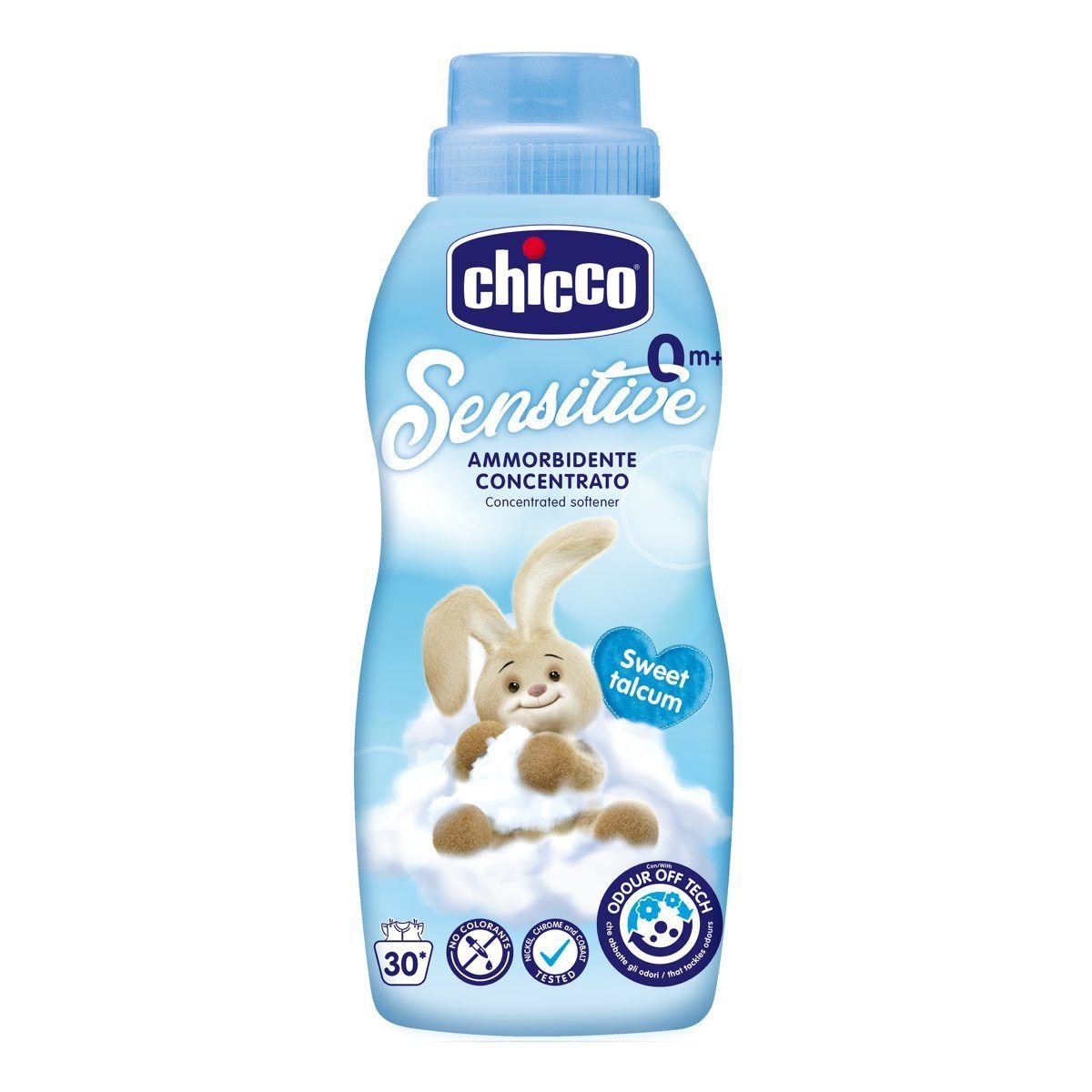Chicco Sensitive Sweet Talcum 0m+ Υπερ-Συμπυκνωμένο Μαλακτικό Ρούχων Ταλκ 750ml
