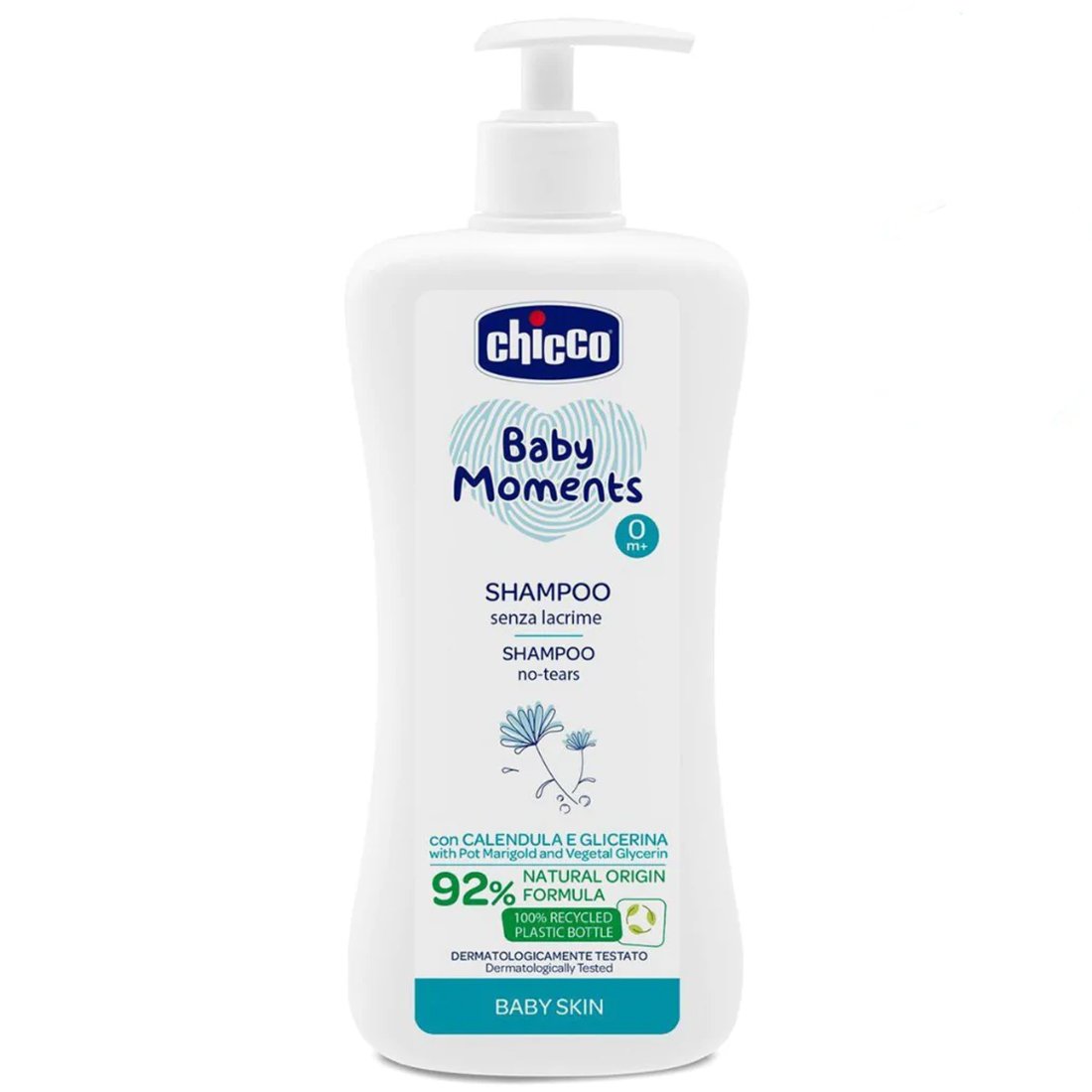 Chicco Baby Moments 0m+ Bath Shampoo Βρεφικό Αφρόλουτρο & Σαμπουάν με Εκχύλισμα Καλέντουλας 500ml